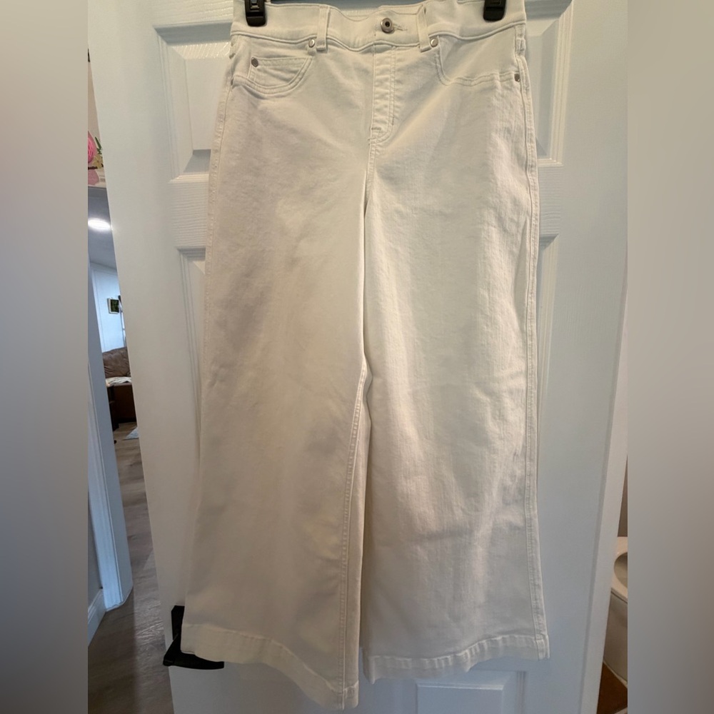 SPANX Wide-Leg white Slacks